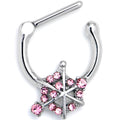 BodyCandy 16G 5/16 Pink Gem Spiderweb Goth Cartilage Clicker — main product shot