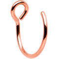 BodyCandy Rose Gold Tone Stainless Steel Clip on Hoop Fake Nose Ring — main product shot