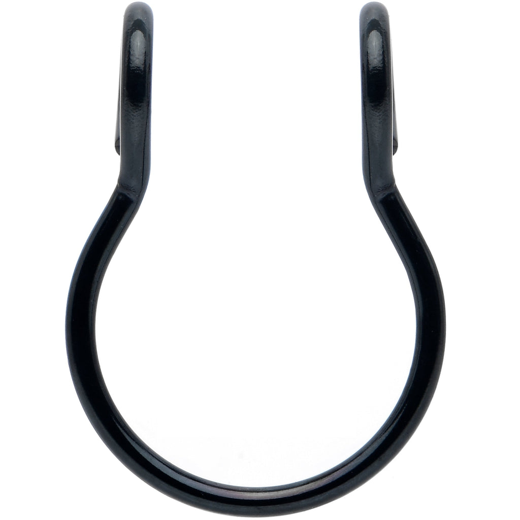 BodyCandy Black Stainless Steel Clip on Fake Septum Nose Hoop — detail close-up