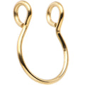 BodyCandy Gold Tone Stainless Steel Clip on Fake Septum Nose Hoop — main product shot