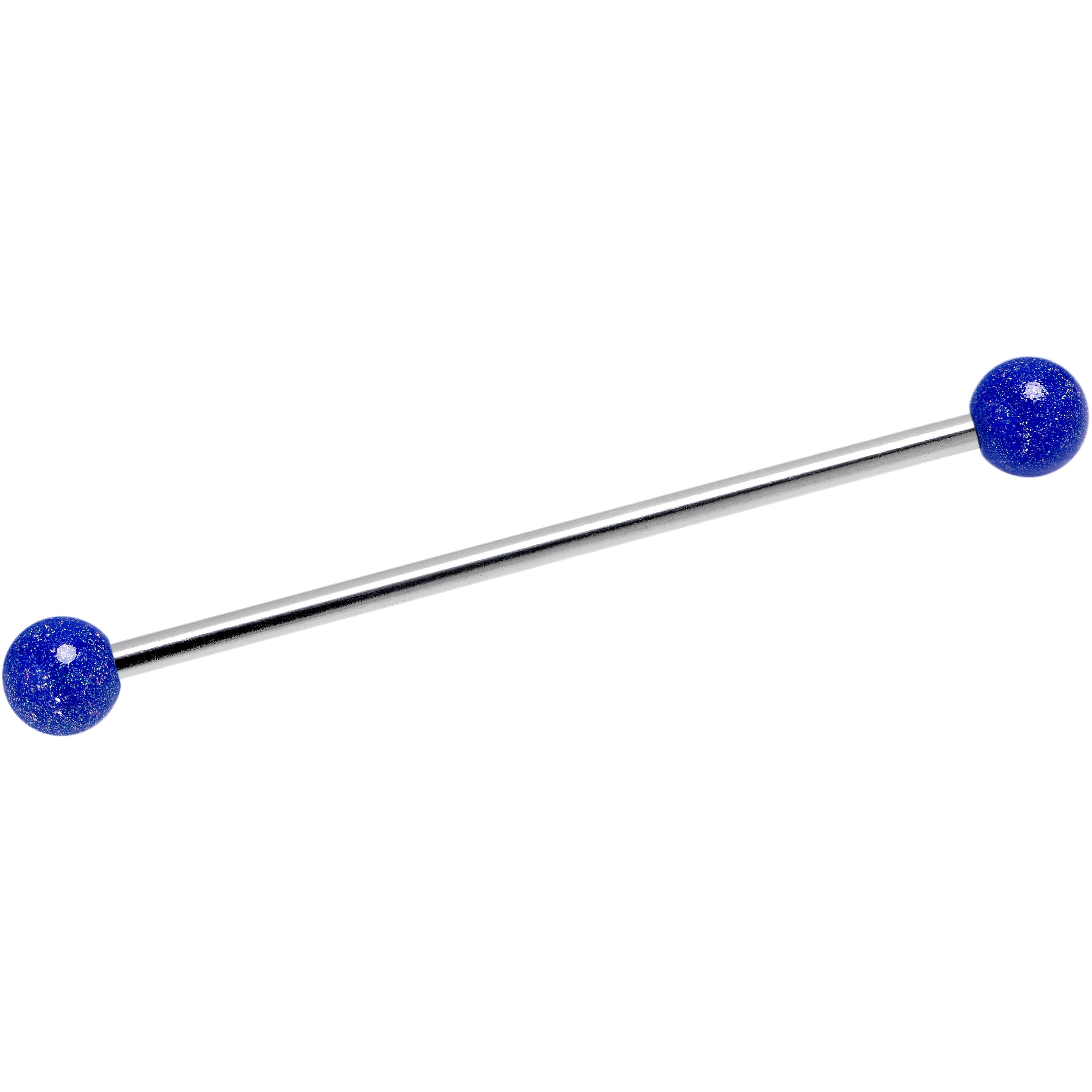 BodyCandy 14G Shimmer Midnight Blue Ends Industrial Barbell 38mm — main product shot