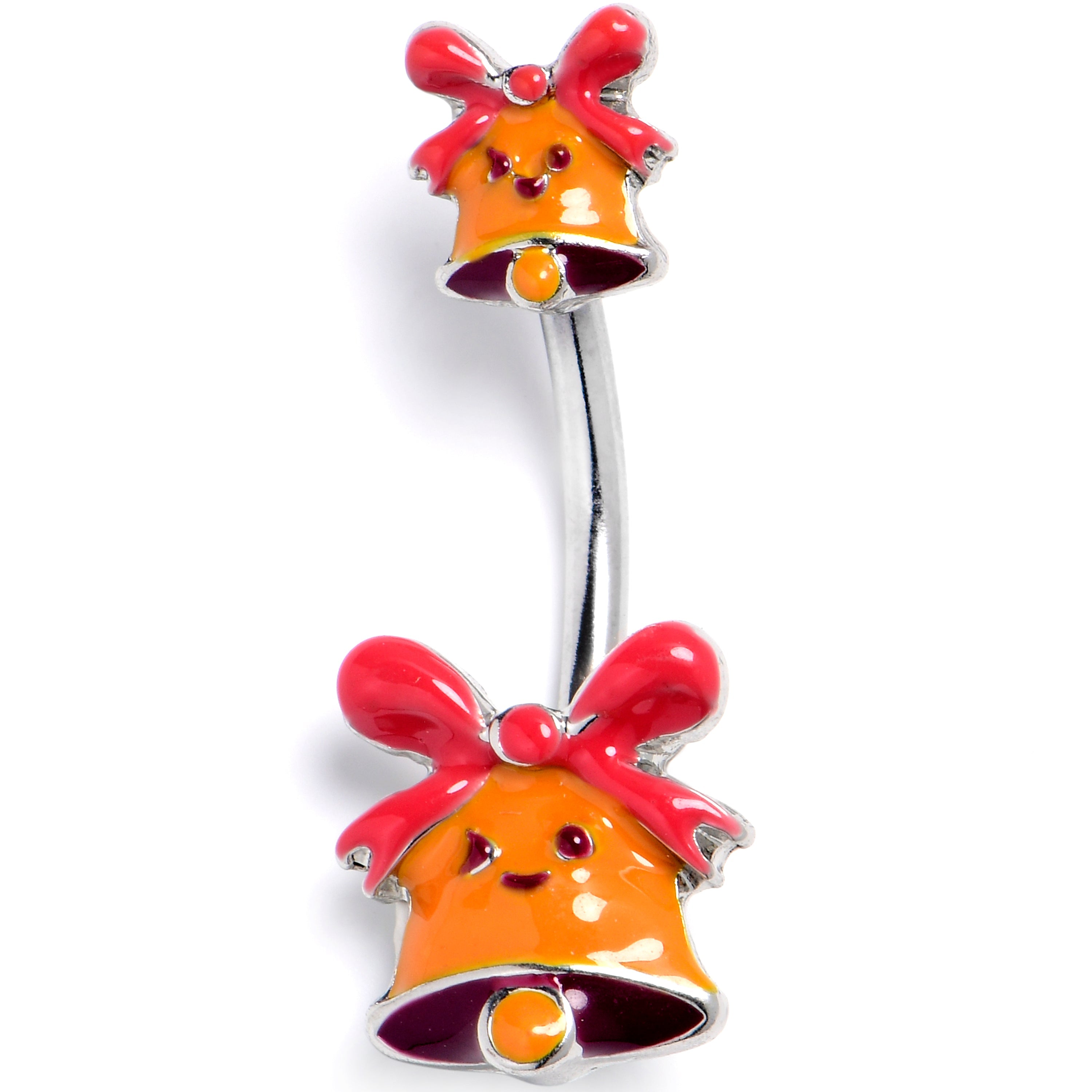 BodyCandy Holiday Bell Bling Double Mount Belly Ring — main product shot