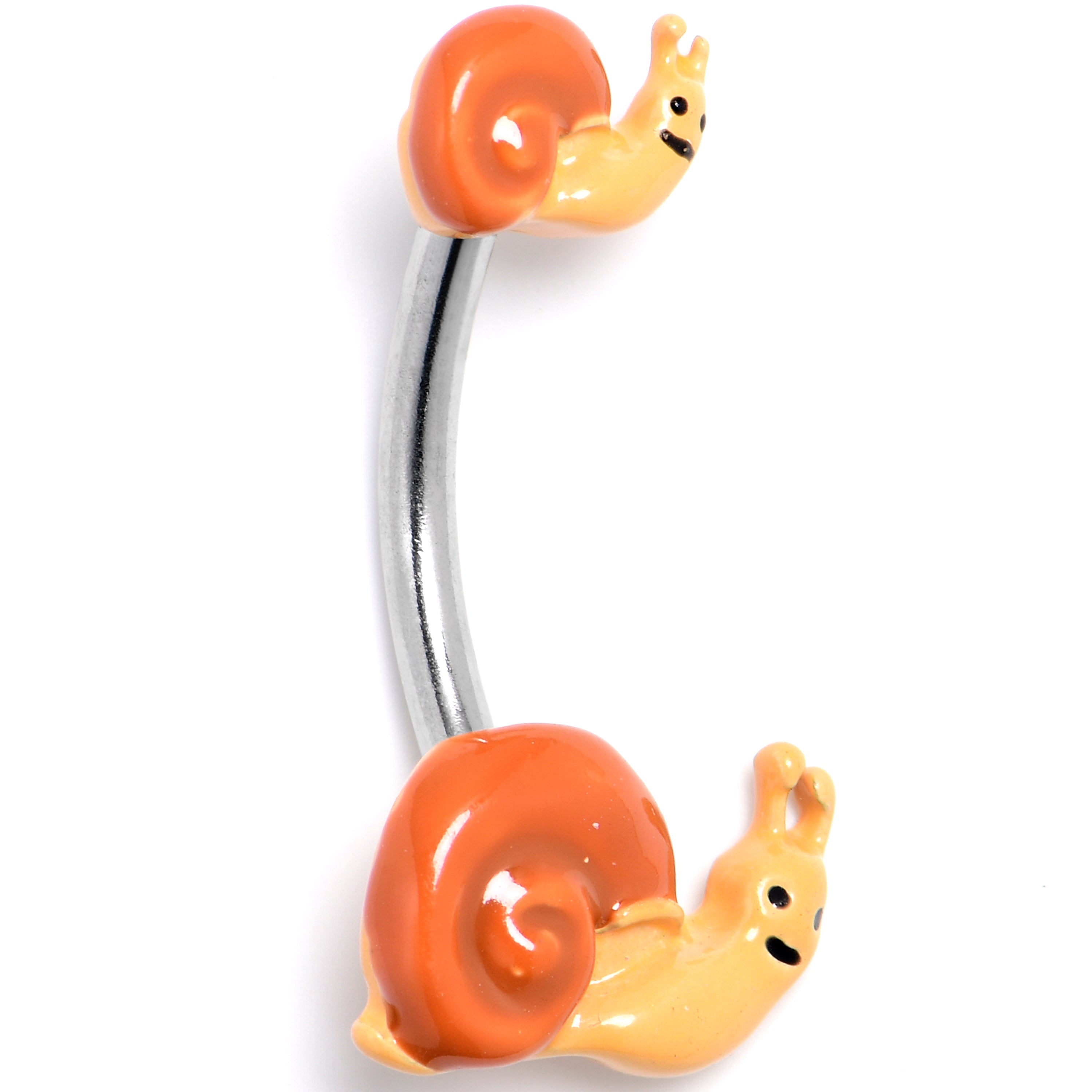 BodyCandy Cottagecore Snail Double Mount Belly Ring — main product shot
