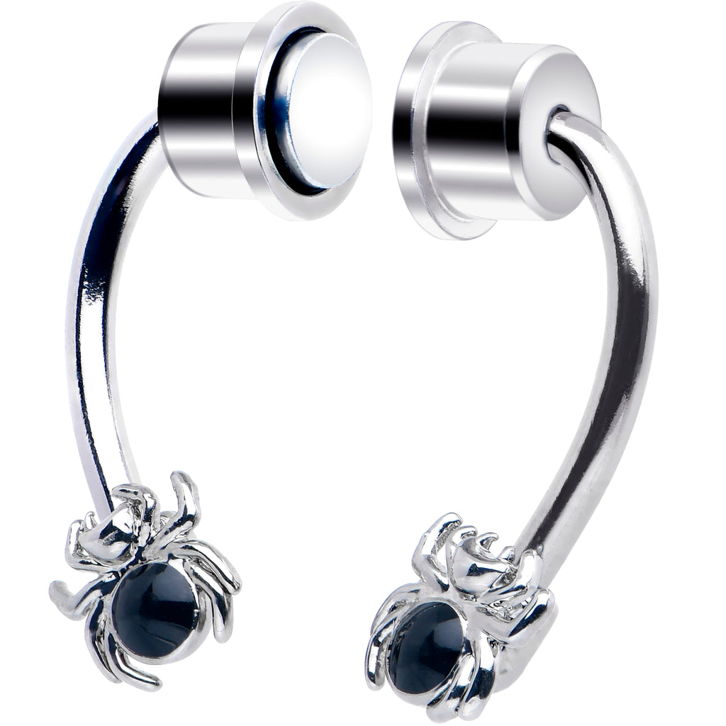 BodyCandy Spider Magnetic Septum Ring Horseshoe Non-Pierced Fake Nose Ring — side view