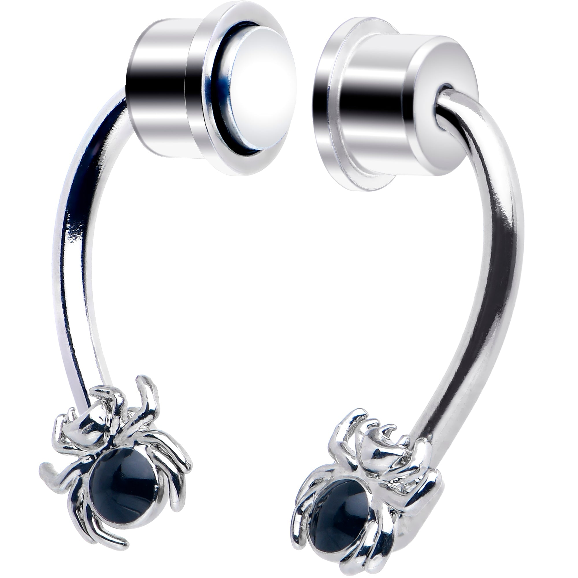 BodyCandy Spider Magnetic Septum Ring Horseshoe Non-Pierced Fake Nose Ring — side view
