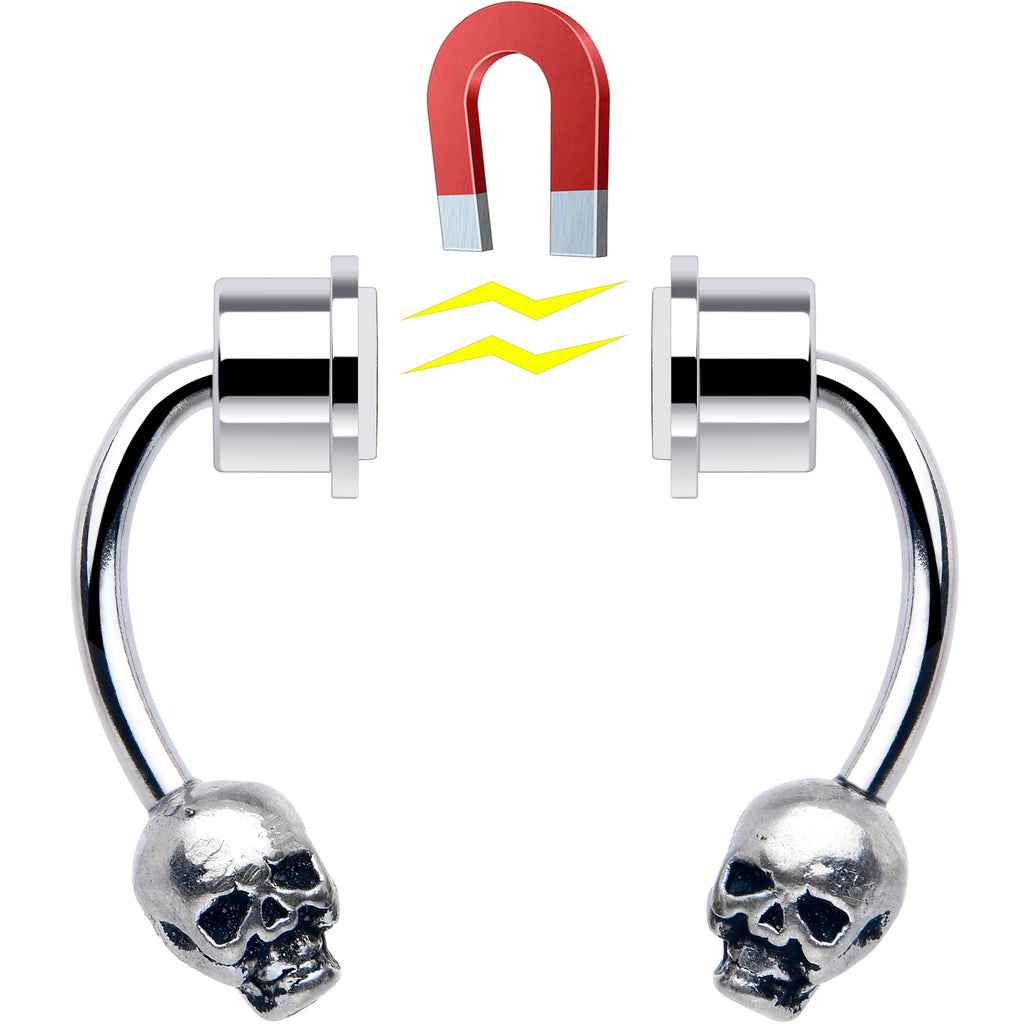 BodyCandy Skull Magnetic Septum Ring Horseshoe Non-Pierced Fake Nose Ring — lifestyle context