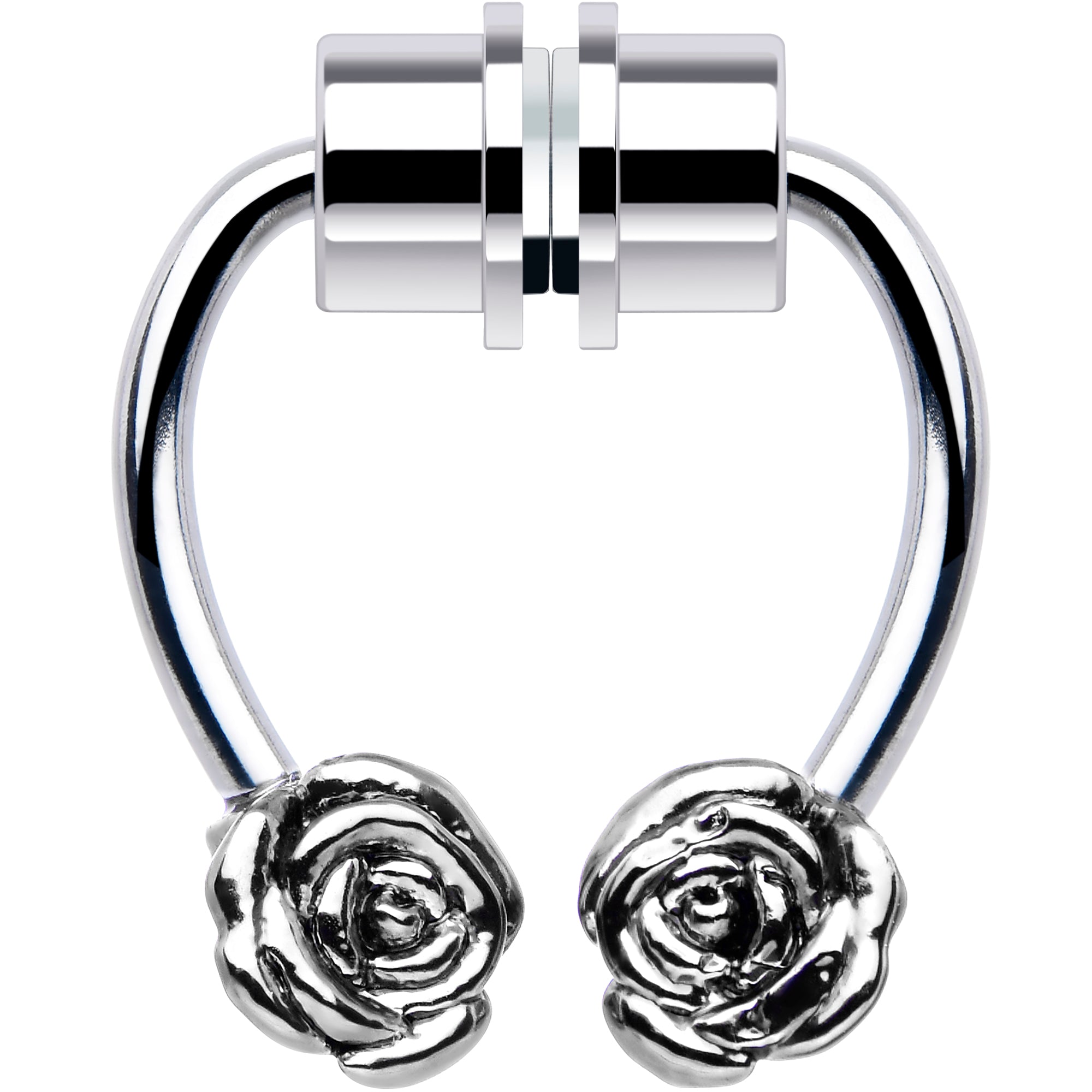 BodyCandy Rose Magnetic Septum Ring Horseshoe Non-Pierced Fake Nose Ring — main product shot