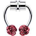 BodyCandy Red Rose Magnetic Septum Ring Horseshoe Non-Pierced Fake Nose Ring — main product shot