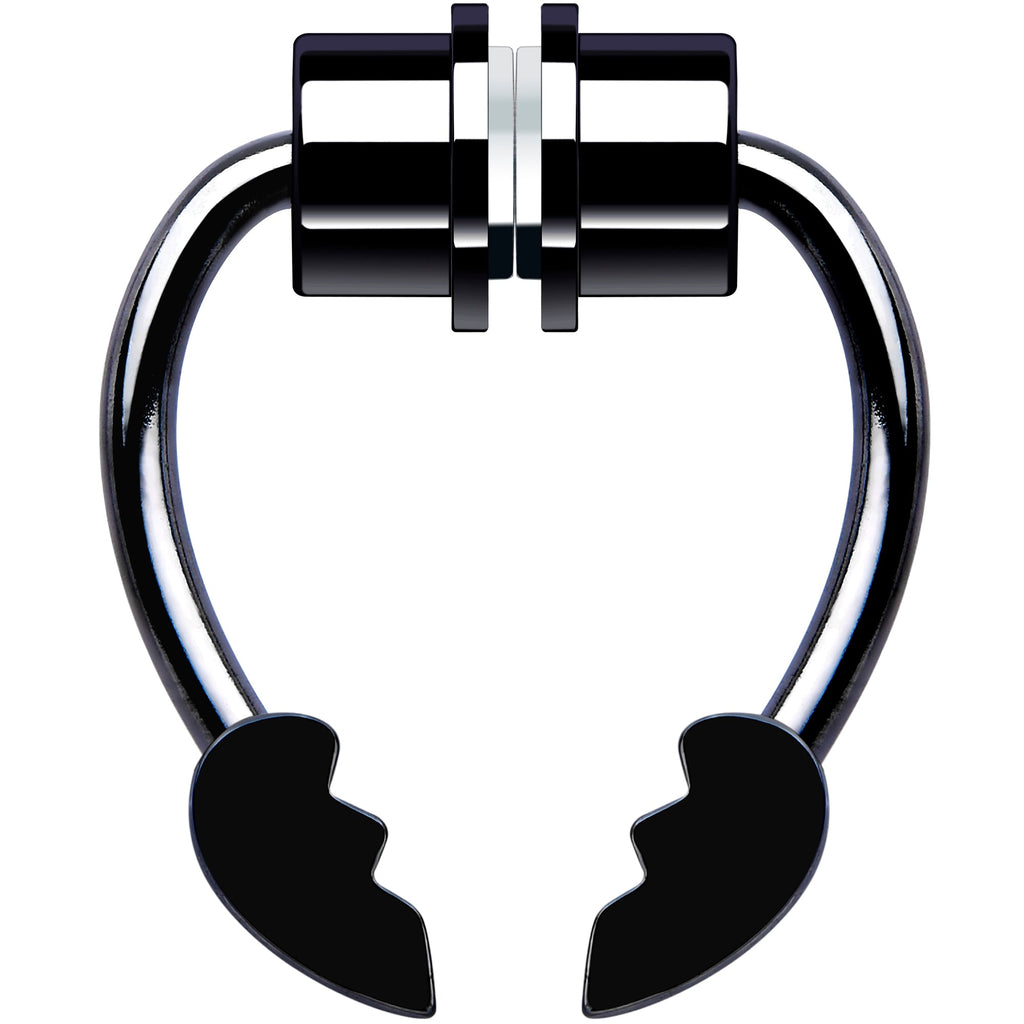 BodyCandy Broken Heart Magnetic Septum Ring Horseshoe Non-Pierced Fake Nose Ring — main product shot