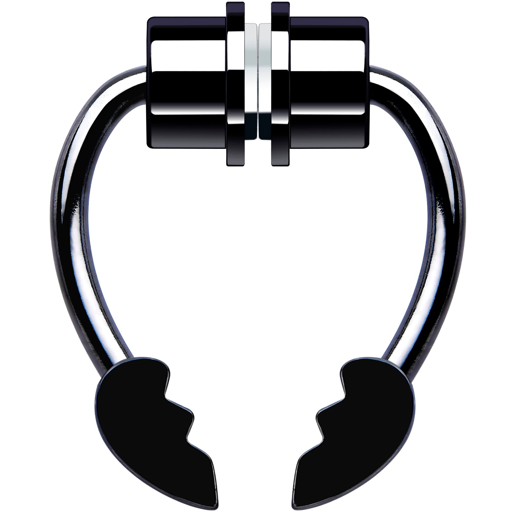 BodyCandy Broken Heart Magnetic Septum Ring Horseshoe Non-Pierced Fake Nose Ring — main product shot