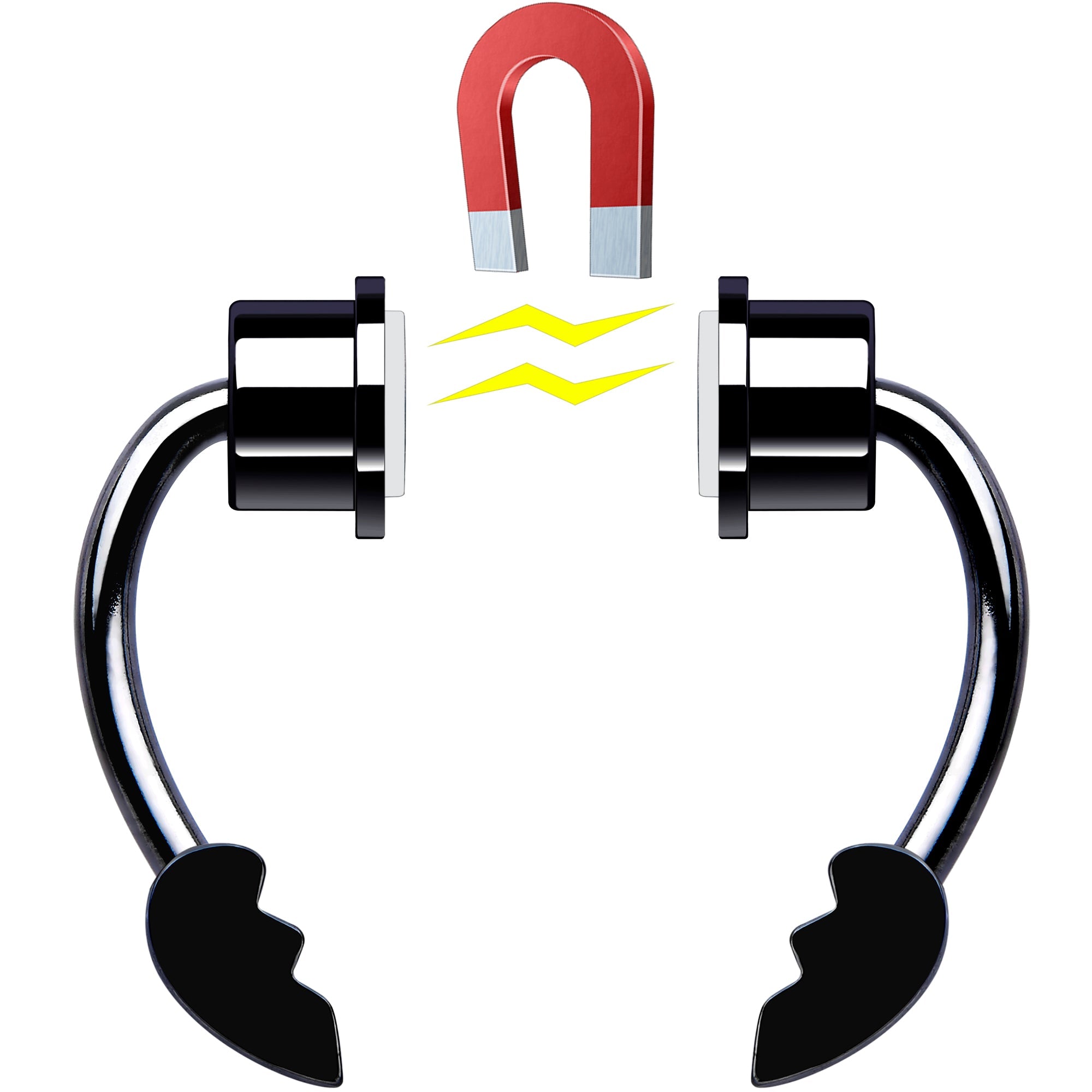 BodyCandy Broken Heart Magnetic Septum Ring Horseshoe Non-Pierced Fake Nose Ring — lifestyle context