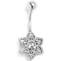 BodyCandy Clear Gem Blooming Beauty Flower Belly Ring — main product shot