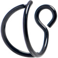 BodyCandy Black Stainless Steel Clip on Double Hoop Fake Nose Ring — main product shot