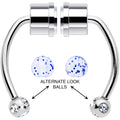 BodyCandy Blue Gem Magnetic Septum Ring Horseshoe Non-Pierced Fake Nose Ring — main product shot