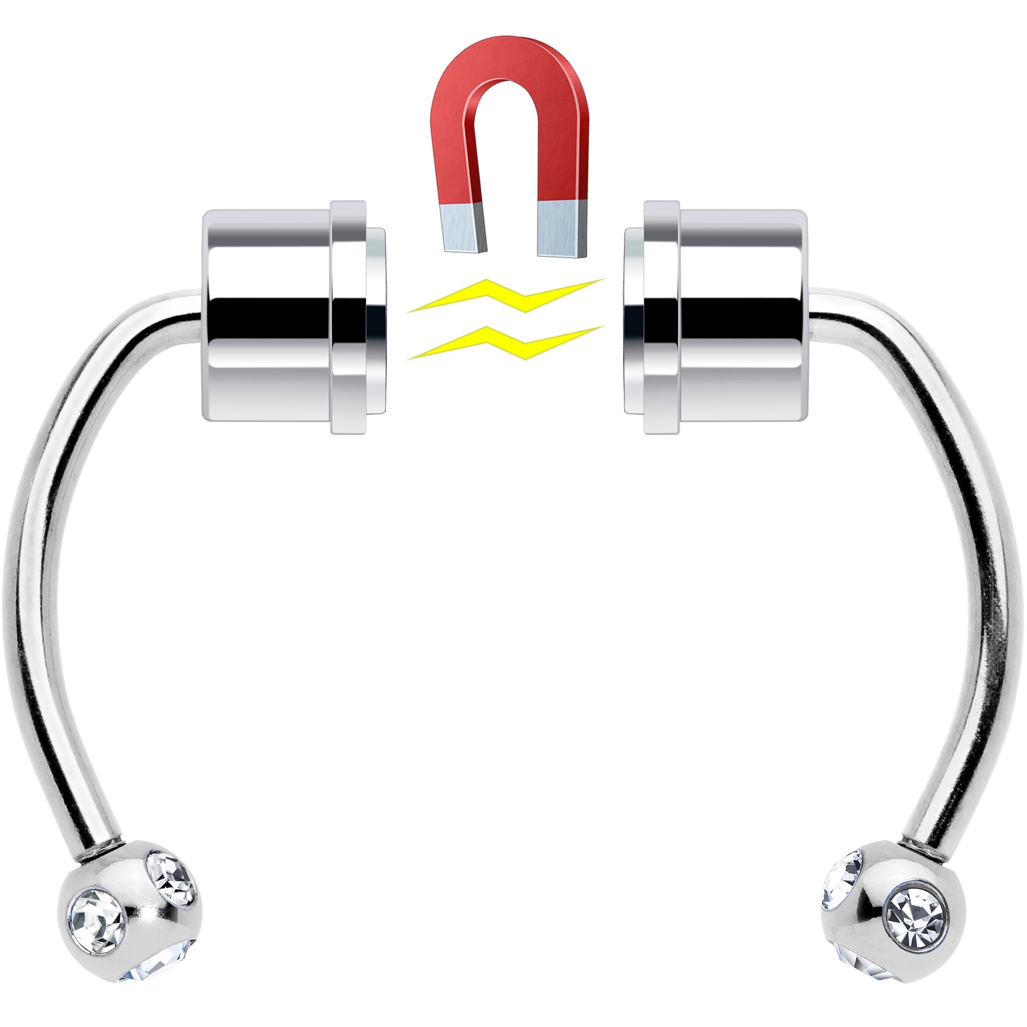 BodyCandy Blue Gem Magnetic Septum Ring Horseshoe Non-Pierced Fake Nose Ring — lifestyle context