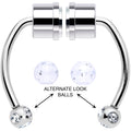 BodyCandy Clear Gem Magnetic Septum Ring Horseshoe Non-Pierced Fake Nose Ring — main product shot