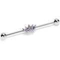 BodyCandy 14G Aurora Gem Fashion Fan Industrial Barbell 38mm — main product shot