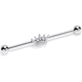 BodyCandy 14G Clear Gem Fashion Fan Industrial Barbell 38mm — main product shot