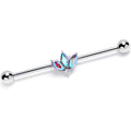 BodyCandy 14G Aurora Gem Fashion Fan Mini Industrial Barbell 38mm — main product shot