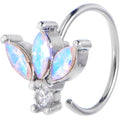 BodyCandy 20G 5/16 Aurora Gem Fashion Fan Mini Nose Hoop — main product shot