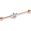 BodyCandy 14G Aurora Gem Rosy Tone Fashion Fan Mini Industrial Barbell 38mm — main product shot
