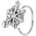 BodyCandy 20G 5/16 Clear Gem Spiderweb Goth Nose Hoop — main product shot