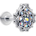BodyCandy 16G 1/4 Aurora Gem Retro Sunburst Cartilage Labret — main product shot