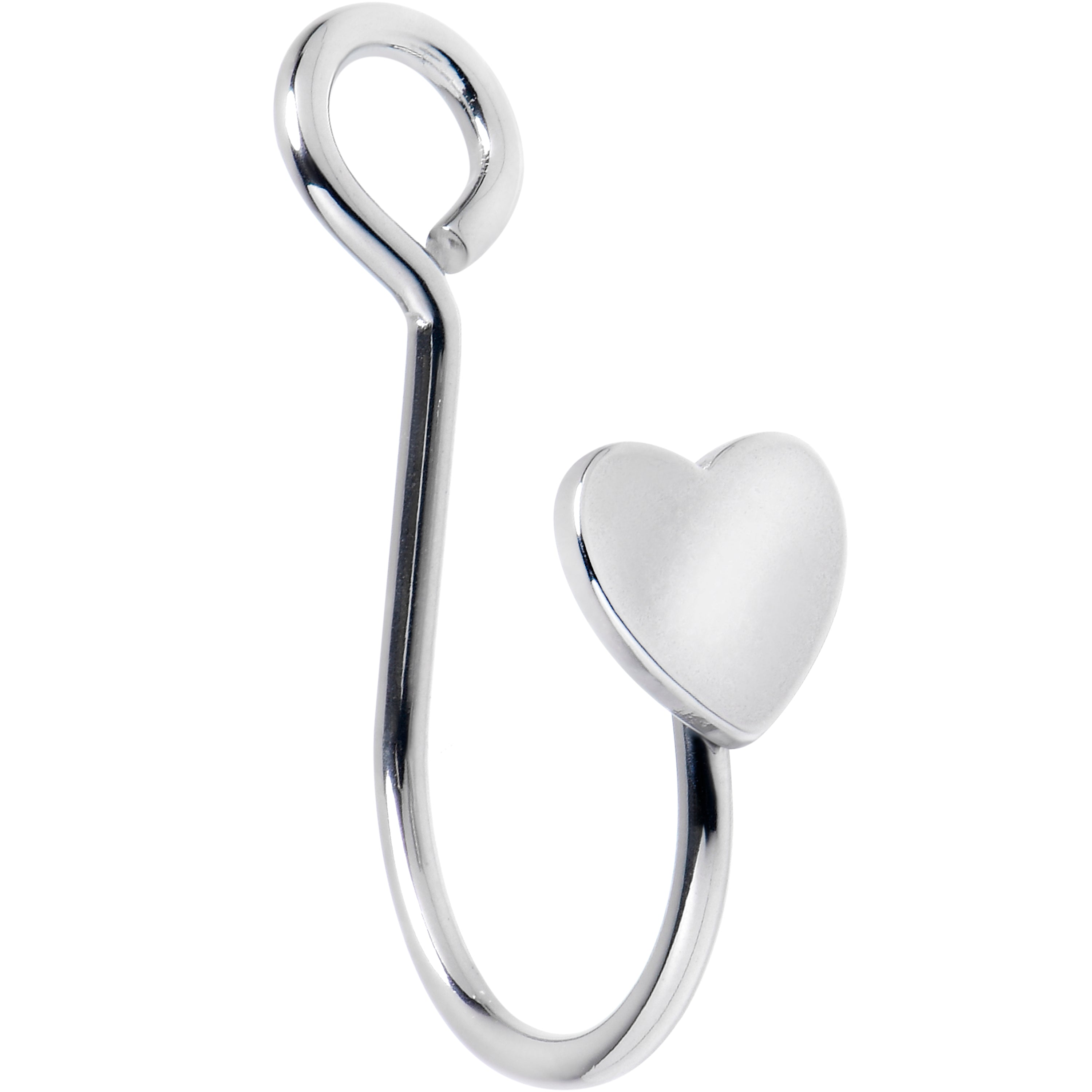 BodyCandy Simple Heart Style Clip On Nose Ring — main product shot