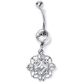 BodyCandy Clear Gem Filigree Fantasy Dangle Belly Ring — main product shot