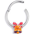BodyCandy 16G 3/8 Holiday Bell Bling Hinged Segment Ring — main product shot