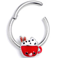 BodyCandy 16G 3/8 Festive Holiday Cocoa Hinged Segment Ring — main product shot