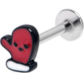 BodyCandy 16G 5/16 Winter Mitten Red White Labret Monroe Tragus — main product shot