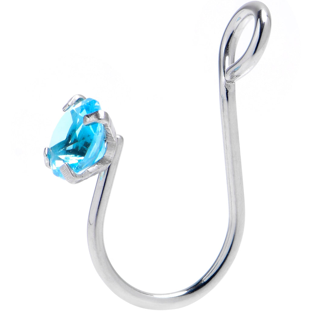 BodyCandy Blue CZ Gem Simple Glamour Clip On Nose Ring — lifestyle context