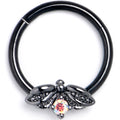 BodyCandy 16G 3/8 Aurora Gem Black Beauty Bug Hinged Segment Ring — main product shot