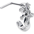 BodyCandy 20G 7mm Clear CZ Gem Love Lizard Faux Hoop L Shape Nose Ring — main product shot