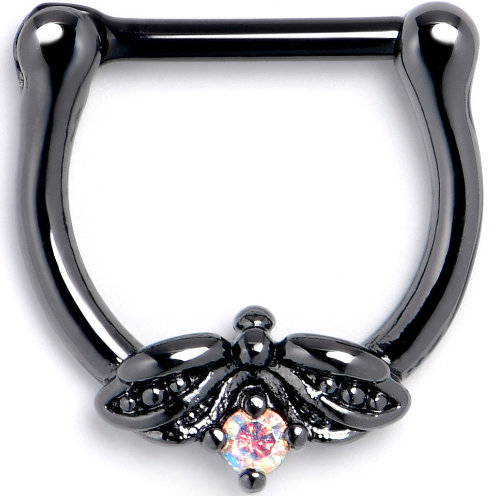 BodyCandy 16G 5/16 Aurora Gem Black Beauty Bug Cartilage Clicker — main product shot