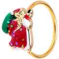 BodyCandy 20G 5/16 Gold Tone Glitter Santa Red Christmas Nose Hoop — main product shot