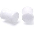 BodyCandy White Shimmer Acrylic Double Flare Plug Set 6mm to 20mm Sizes — lifestyle context