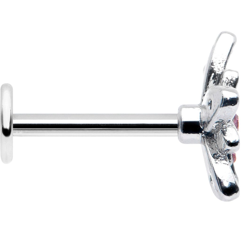 BodyCandy 16G 5/16 Pink Clear CZ Gem Snowflake Flower Labret Monroe Tragus — lifestyle context