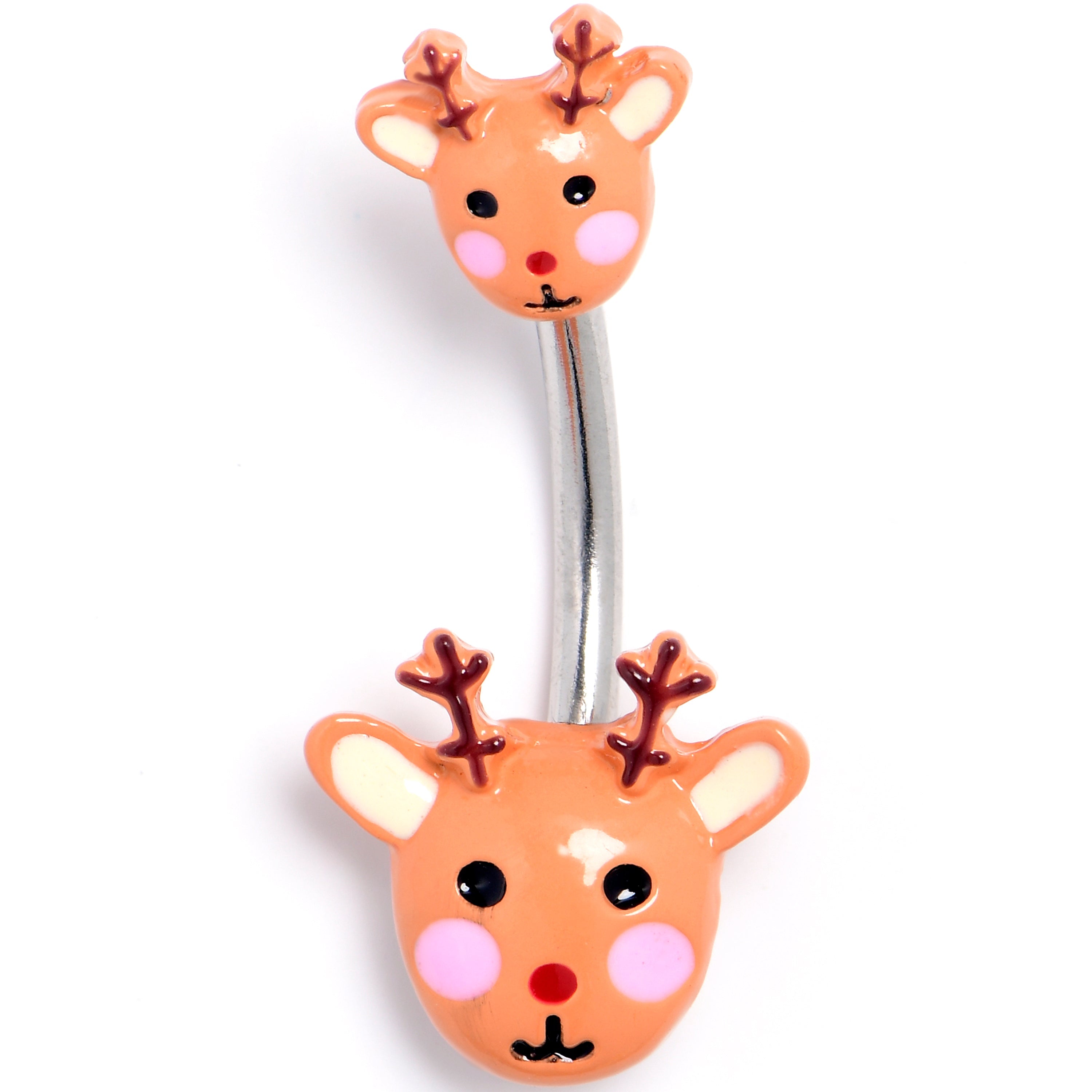 BodyCandy Santa's Reindeer Double Mount Belly Ring — main product shot