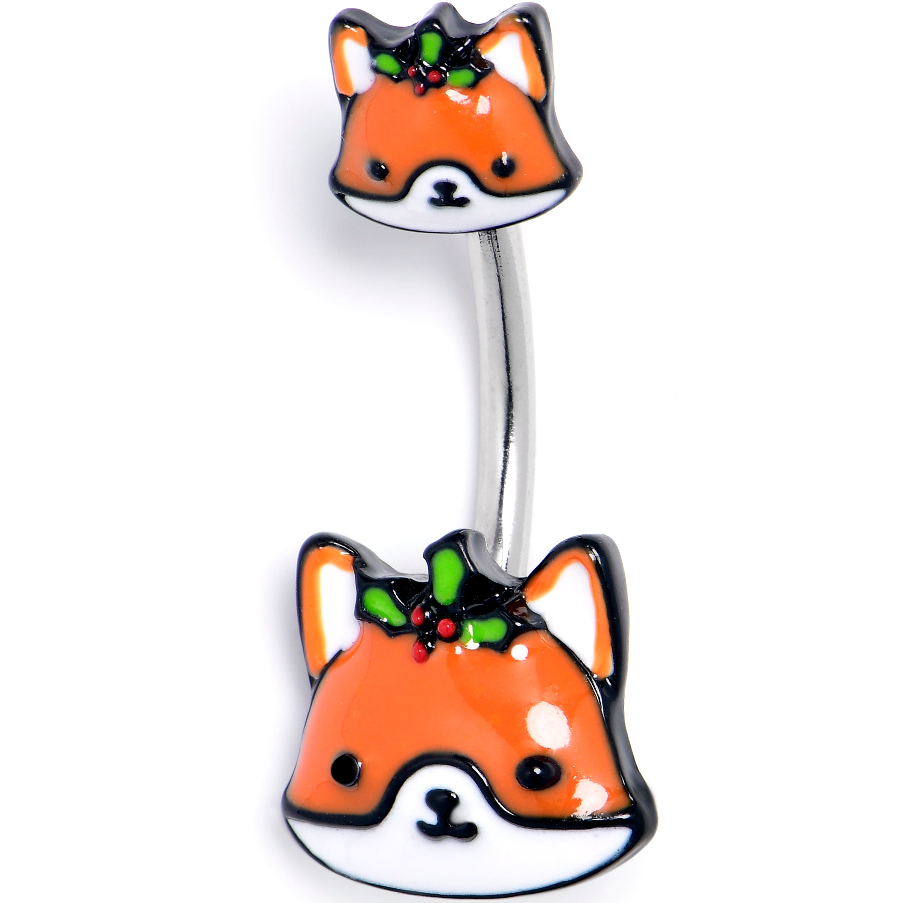 BodyCandy Holly Holiday Fox Double  Mount Belly Ring — main product shot