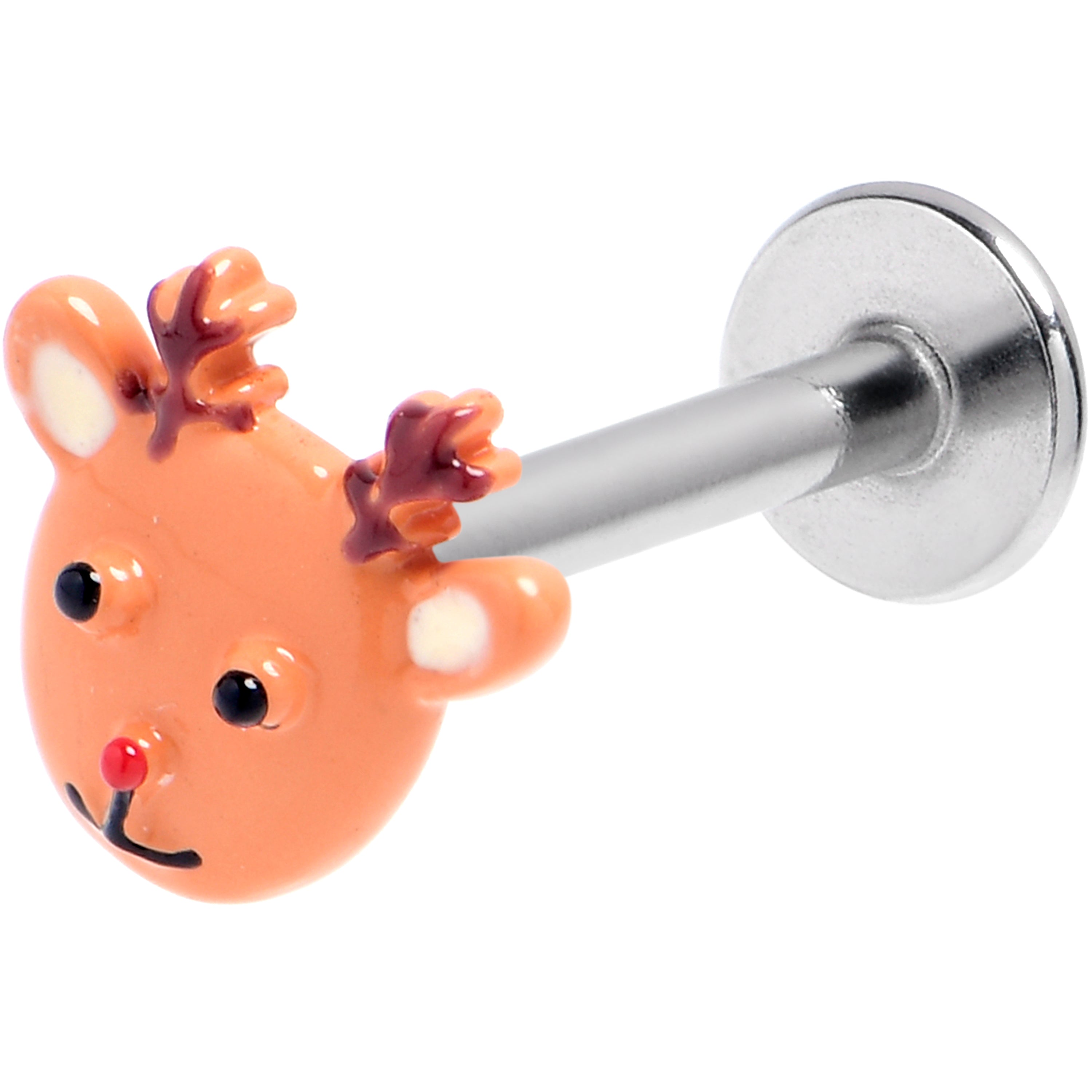 BodyCandy 16G 5/16 Santa's Reindeer Labret Monroe Tragus — main product shot