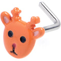 BodyCandy 20G 7mm Santa's Reindeer L Shape Nose Ring — main product shot