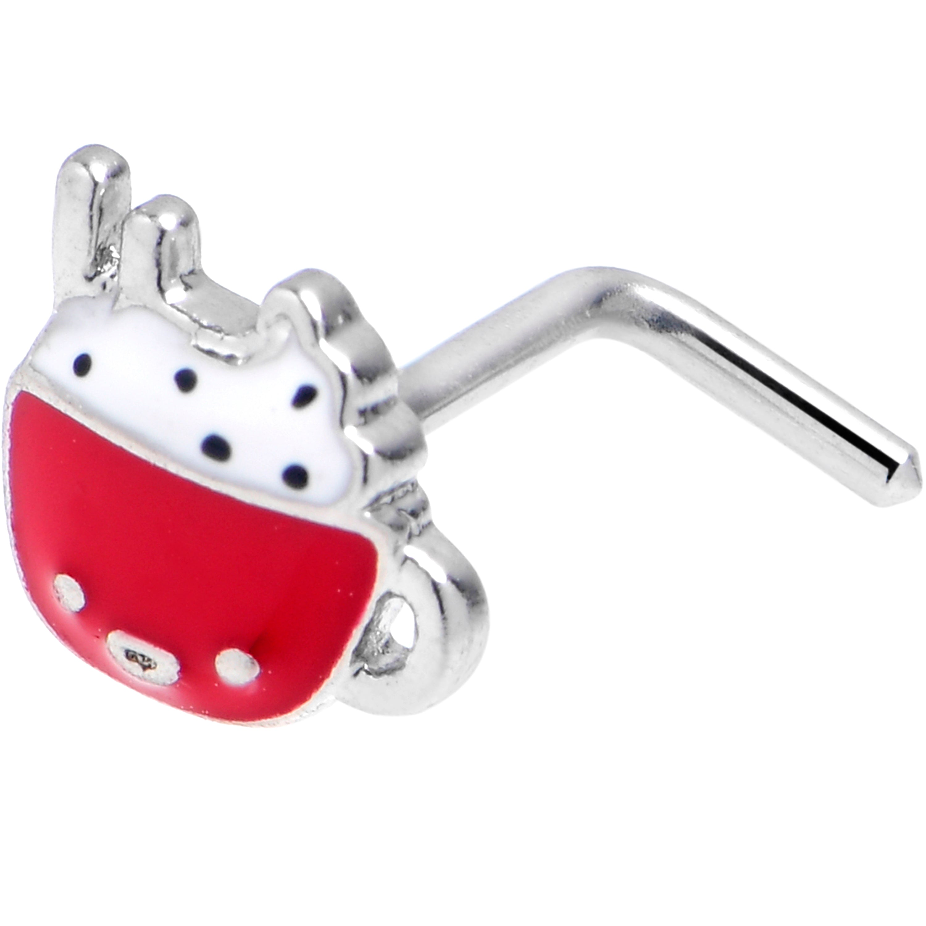 BodyCandy 20G 7mm Festive Holiday Cocoa L Shape Nose Ring — main product shot