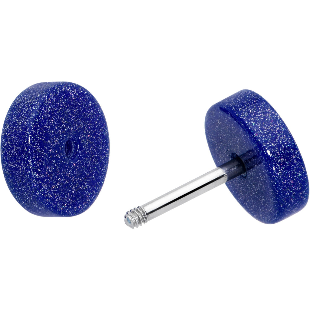 BodyCandy 18G Blue Shimmer Acrylic Cheater Plug Set — lifestyle context