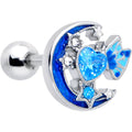 BodyCandy 16G 1/4 Blue CZ Gem Butterfly Love Heart Cartilage Tragus Earring — main product shot