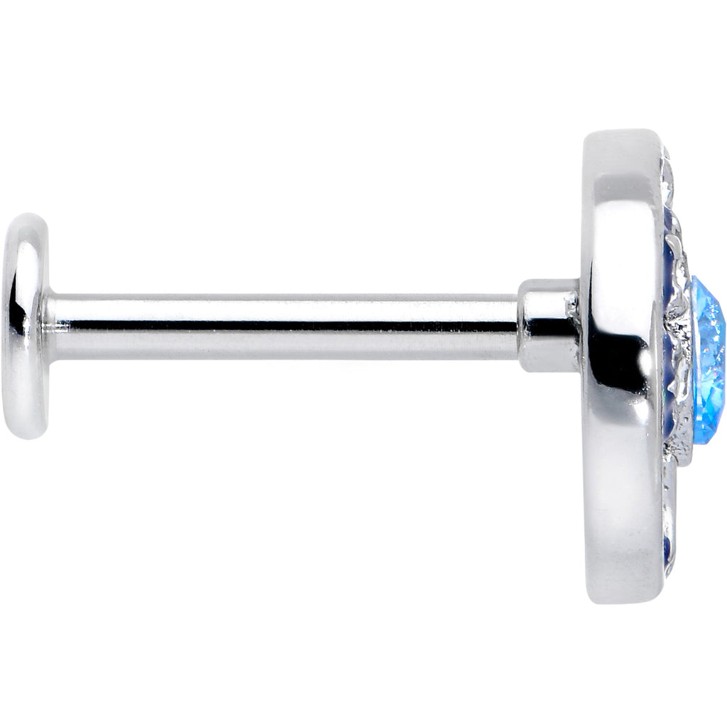 BodyCandy 16G 5/16 Blue CZ Gem Butterfly Love Heart Labret Monroe Tragus — lifestyle context