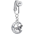BodyCandy Clear Gem Lunar Dragonfly Fake Clip On Belly Ring — main product shot