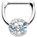 BodyCandy 16G 5/16 Blue Gem Lunar Dragonfly Cartilage Clicker — main product shot