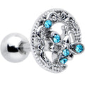 BodyCandy 16G 1/4 Blue Gem Lunar Dragonfly Cartilage Tragus Earring — main product shot